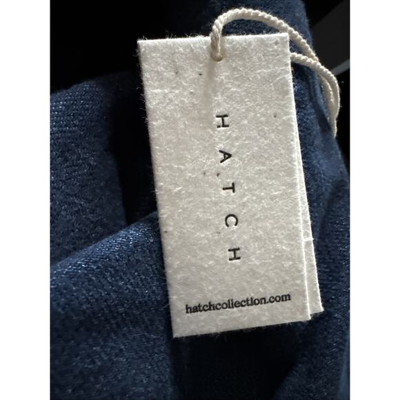 Hatch the relaxed wide leg flare blue mid rise maternity jeans Size 29 NEW - Picture 3 of 8